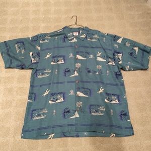 Tommy Bahama Mens XL a silk shirt